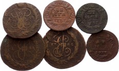 Russia Lot of 6 Coins 1737 - 1788
Various Dates & Denominations; Overstrikes Included!