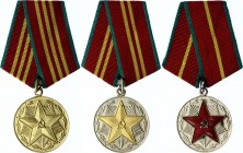 Russia - USSR Full Set of 3 Medals "For Impeccable Service"
For Impeccable Service - 10, 15 & 20 Years; Медаль «За безупречную службу» - 10, 15, 20 Л...