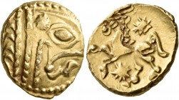Northeast Gaul 
Veliocassi. 2nd quarter of the 1st century BC. Stater (Gold, 18 mm, 6.43 g, 3 h), "à l'astre" series, probably struck during Caesar's...