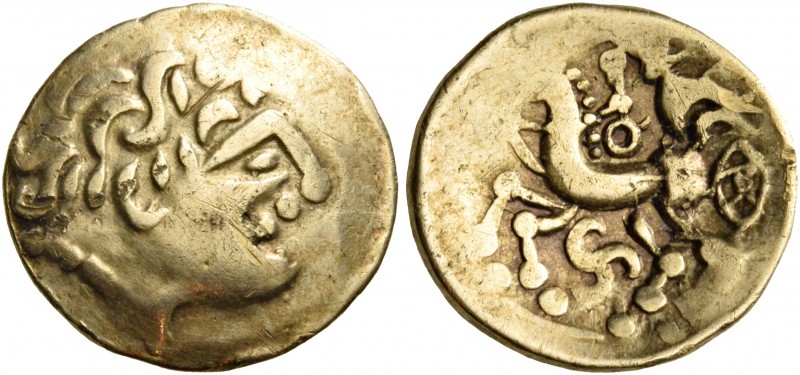 Central Europe 
Helvetii. Circa 2nd century BC. Quarter Stater (Electrum, 15 mm...