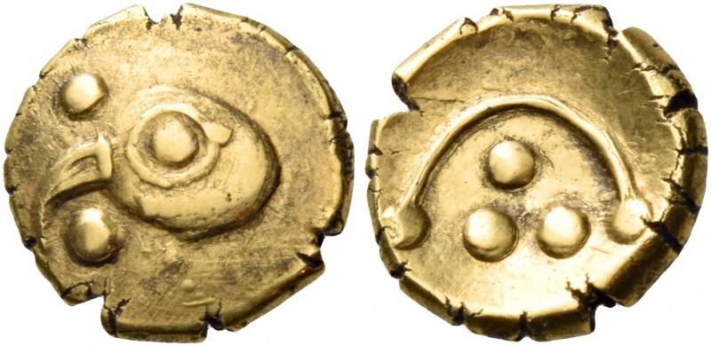 Central Europe 
Vindelici. Early 1st century BC. 1/4 Stater (Gold, 10 mm, 1.69 ...
