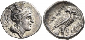 Calabria 
Tarentum. Circa 240-228 BC. Drachm (Silver, 15.5 mm, 3.08 g, 12 h), struck under the magistrate Olympis. Athena wearing Attic helmet with c...