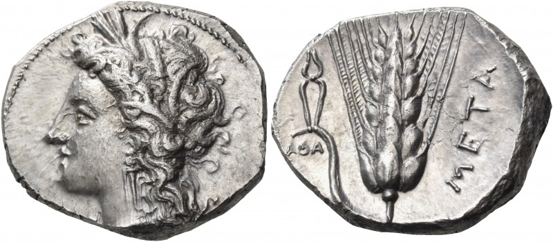 Lucania 
Metapontum. Circa 330-290 BC. Didrachm or nomos (Silver, 22 mm, 7.92 g...