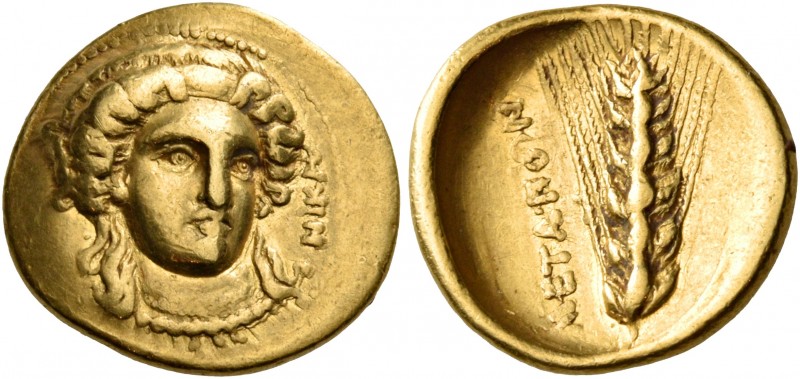 Lucania 
Metapontum. Time of Kleonymos, circa 302 BC. Third stater (Gold, 13.5 ...