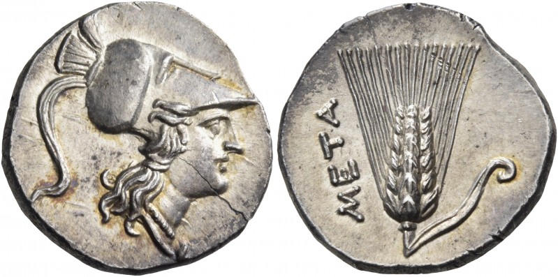 Lucania 
Metapontum. Punic occupation, circa 215-207 BC. Half Shekel (Silver, 1...