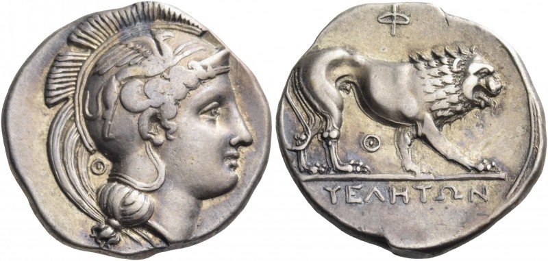 Lucania 
Velia. Circa 340-334 BC. Didrachm or nomos (Silver, 21 mm, 7.65 g, 6 h...
