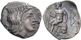 Sicily 
Himera (as Thermai Himerensis). 4th century BC. Litra (Silver, 11.5 mm, 0.57 g, 9 h). ΘEPMITA-N Head of Hera to right, wearing stephane decor...