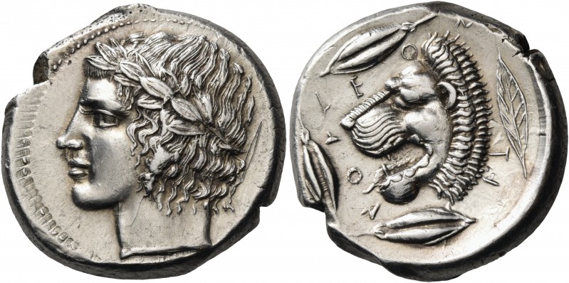 Sicily
Leontini. Circa 430-425 BC. Tetradrachm (Silver, 25 mm, 17.28 g, 6 h), b...