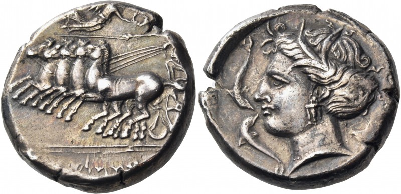 Sicily 
Lilybaion (as ‘Cape of Melkart’). Circa 330-305 BC. Tetradrachm (Silver...