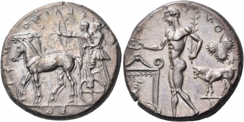 Sicily 
Selinos. Circa 455-409 BC. Tetradrachm (Silver, 25 mm, 16.78 g, 4 h). Σ...
