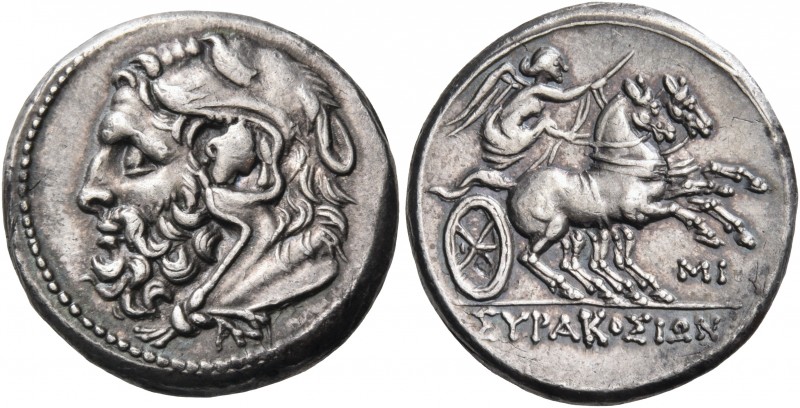 Sicily 
Syracuse. Fifth Democracy, 214-212 BC. 6 Litrai (Silver, 20 mm, 5.13 g,...