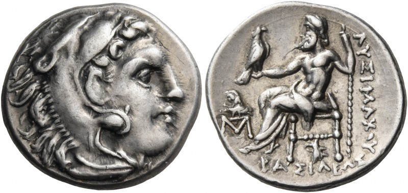 Kings of Thrace 
Lysimachos, 305-281 BC. Drachm (Silver, 18 mm, 4.29 g, 12 h), ...