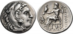 Kings of Thrace 
Lysimachos, 305-281 BC. Drachm (Silver, 18 mm, 4.29 g, 12 h), Abydos, 299/8-297/6. Head of Herakles to right, wearing lion's skin he...