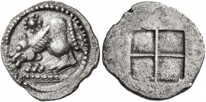 Macedon 
Akanthos. Circa 480-470 BC. Tetrobol (Silver, 16 mm, 2.30 g). Forepart...