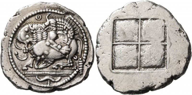 Macedon 
Akanthos. Circa 478-465 BC. Tetradrachm (Silver, 30 mm, 17.22 g), c. 4...