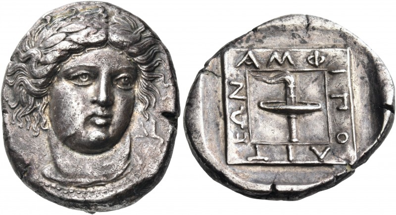 Macedon 
Amphipolis. 365/4 BC. Tetradrachm (Silver, 23x18 mm, 14.44 g, 4 h). La...