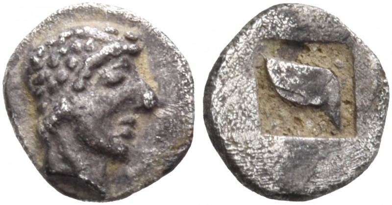 Macedon 
Skione. Circa 480-450 BC. Hemiobol (Silver, 7 mm, 0.34 g). Head of you...