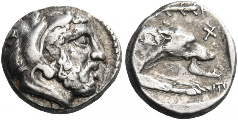 Kings of Macedon 
Archelaos, 413-400/399 BC. Diobol (Silver, 10.5 mm, 1.11 g, 9...