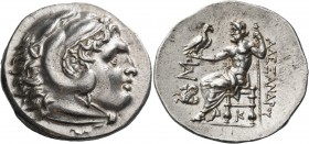 Kings of Macedon 
Alexander III ‘the Great’, 336-323 BC. Tetradrachm (Silver, 32 mm, 17.17 g, 12 h), struck posthumously, Lampsakos, c. 280-275. Head...