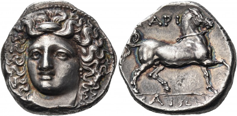 Thessaly 
Larissa. Circa 365-356 BC. Stater (Silver, 23 mm, 12.26 g, 1 h). Head...