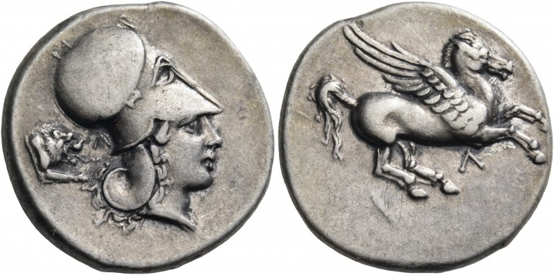 Akarnania 
Leukas. Circa 350-320 BC. Stater (Silver, 22 mm, 8.45 g, 12 h). Pega...