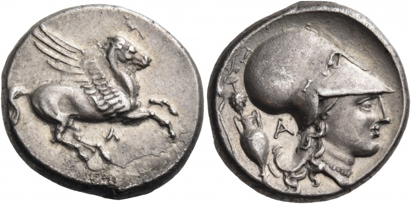 Akarnania 
Leukas. Circa 350-300 BC. Stater (Silver, 20 mm, 8.47 g, 6 h). Λ Peg...