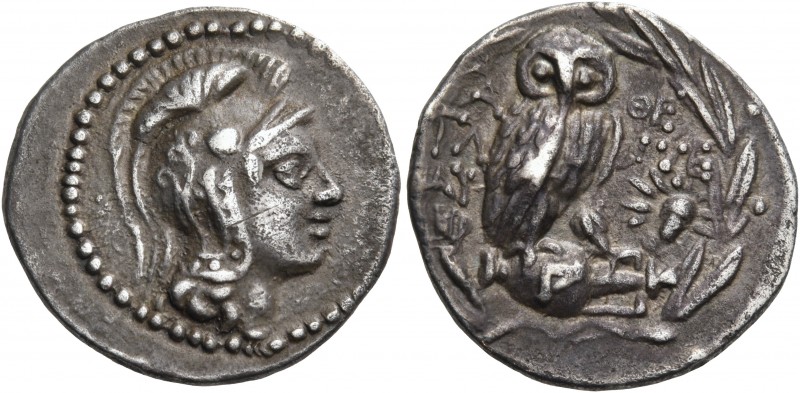 Attica 
Athens. Circa 165-42 BC. Drachm (Silver, 19 mm, 4.16 g, 12 h), Glau... ...