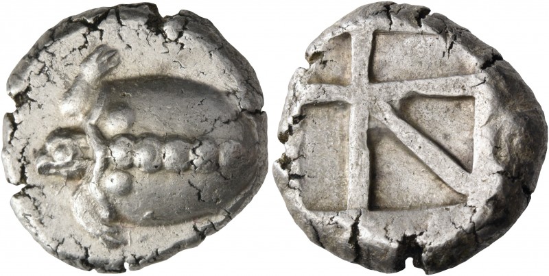 Islands off Attica 
Aegina. Circa 480-457 BC. Stater (Silver, 21 mm, 12.09 g). ...