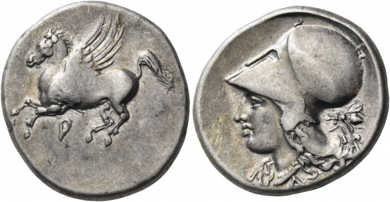 Corinthia 
Corinth. Mid 4th century BC. Stater (Silver, 22 mm, 8.52 g, 9 h). Pe...