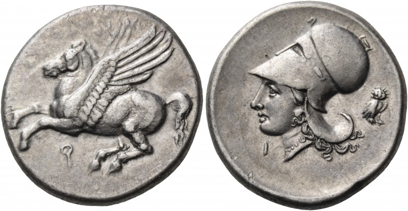 Corinthia 
Corinth. Mid 4th century BC. Stater (Silver, 22 mm, 8.57 g, 6 h). Pe...