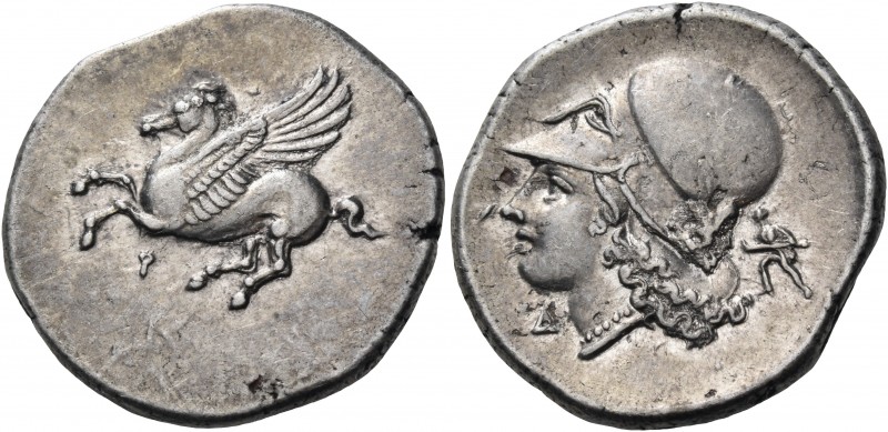 Corinthia 
Corinth. Mid 4th century BC. Stater (Silver, 24.5 mm, 8.50 g, 9 h). ...