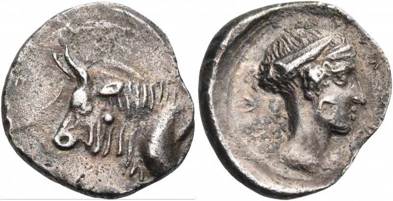 Crete 
Gortyna. Circa 330-270 BC. Hemidrachm (Silver, 17 mm, 2.88 g, 6 h). Fore...