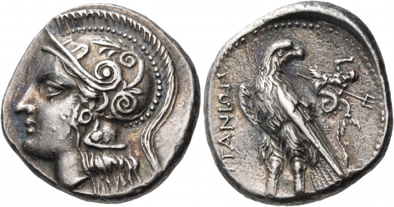 Crete 
Itanos. Circa 350-320 BC. Stater (Silver, 24 mm, 11.39 g, 12 h). Head of...