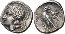 Crete 
Itanos. Circa 350-320 BC. Stater (Silver, 24 mm, 11.39 g, 12 h). Head of Athena to left, wearing crested Attic helmet adorned with two olive l...