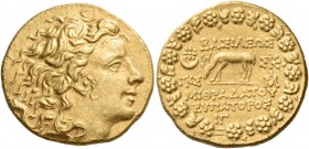 Kings of Pontos 
Mithradates VI Eupator, Circa 120-63 BC. Stater (Gold, 19 mm, 8.43 g, 12 h), Pergamon, month IΓ =13 of the Pontic-Bithynian year ΓKΣ...