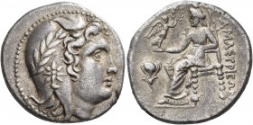 Paphlagonia 
Amastris. Circa 285-250 BC. Stater (Silver, 23 mm, 9.40 g, 1 h). Head of Mithras to right wearing Persian mitra adorned with laurel wrea...