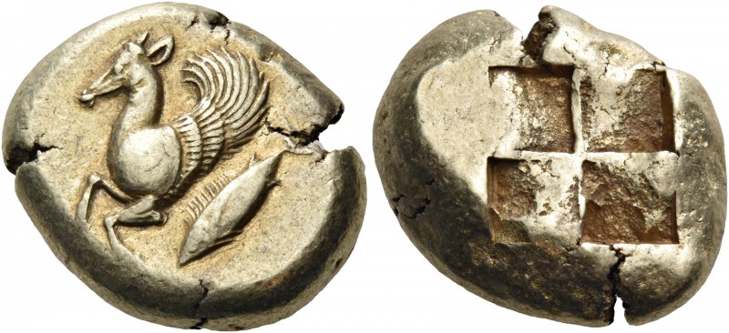 Mysia 
Kyzikos. Circa 500-450 BC. Stater (Electrum, 20 mm, 16.12 g). Forepart o...
