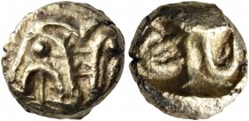Ionia 
Uncertain. Circa 600-550 BC. Hekte or Sixth Stater (Electrum, 10 mm, 2.24 g), Lydo-Milesian standard. Pair of conjoined lions' heads – only on...