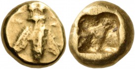 Ionia 
Ephesos. Circa 550-500 BC. Hekte (Gold, 9 mm, 2.27 g), c. 550. Bee. Rev. Irregular incuse square. Cf. Gemini X, 2013, 96 (but a horsefly rathe...