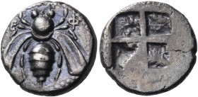 Ionia 
Ephesos. Mid to later 5th century BC. Drachm (Silver, 14.5 mm, 3.07 g). Ε-Φ Bee with curved wings and straight antennae. Rev. Quadripartite in...