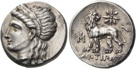 Ionia 
Miletos. Circa 294-281 BC. Drachm (Silver, 15.5 mm, 3.69 g, 12 h), series III, struck under the magistrate Antipatros. Laureate head of Apollo...