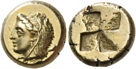 Ionia 
Phokaia. Circa 387-326 BC. Hekte (Electrum, 10.5 mm, 2.57 g). Head of the Lydian queen, Omphale to left, with her hair rolled over her forehea...