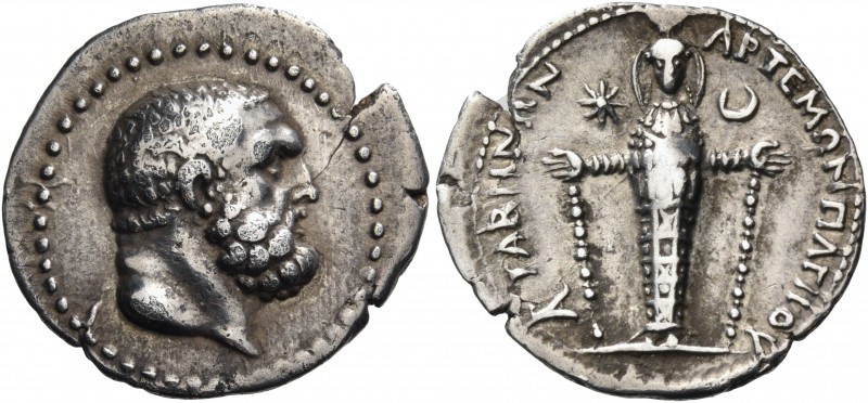 Caria 
Tabai. Circa 1st century BC. Drachm (Silver, 19.5 mm, 2.64 g, 12 h), str...
