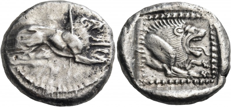 Cyprus 
Amathus. Wroikos (?), circa 460-450 BC. Stater (Silver, 28 mm, 11.27 g,...