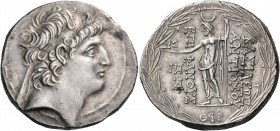 Seleukid Kings of Syria 
Antiochos VIII Epiphanes (Grypos), 121/0-97/6 BC. Tetradrachm (Silver, 30 mm, 16.51 g, 1 h), Damaskos, year 199 = Θ?Ρ = 114/...
