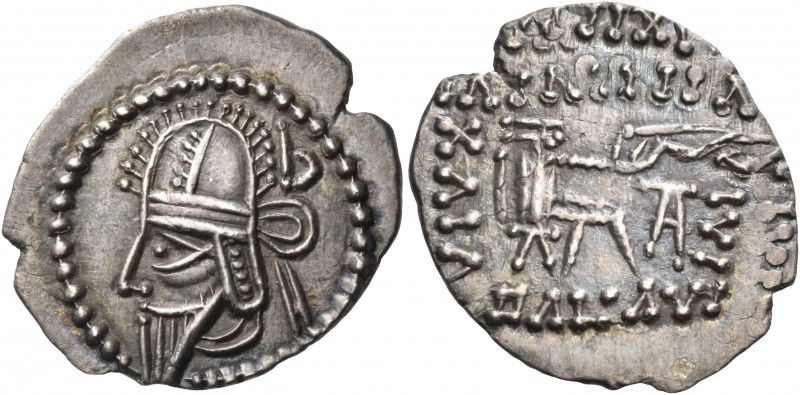 Kings of Parthia 
Vologases VI, Circa 207/8-221/2. Drachm (Silver, 21 mm, 3.59 ...