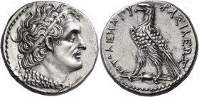 Ptolemaic Kings of Egypt 
Ptolemy V Epiphanes, 205-180 BC. Tetradrachm (Silver, 25.5 mm, 14.19 g, 12 h), Alexandria. Diademed bust of Ptolemy I to ri...