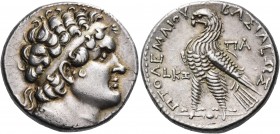 Ptolemaic Kings of Egypt 
Ptolemy VI Philometor, second reign, 163-145 BC. Tetradrachm (Silver, 25 mm, 14.31 g, 12 h), Alexandria, regnal year 27 = 1...