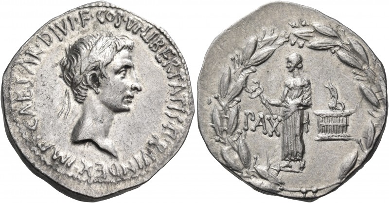 Augustus, 28/27 BC-14 AD. Ephesus. Cistophoric Tetradrachm (Silver, 28 mm, 12.04...