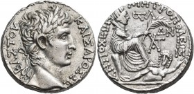 Augustus, 27 BC-AD 14. Seleucis and Pieria. Syria, Antioch. Tetradrachm (Silver, 25 mm, 15.15 g, 11 h), Dated year 36 of the Actian Era and 54 of the ...